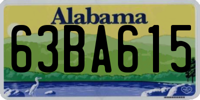 AL license plate 63BA615