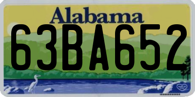 AL license plate 63BA652