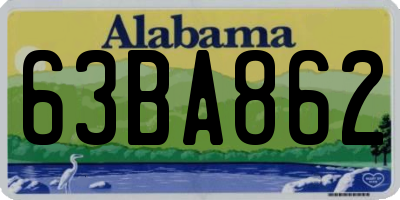 AL license plate 63BA862