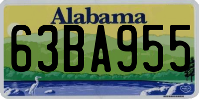 AL license plate 63BA955