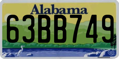 AL license plate 63BB749