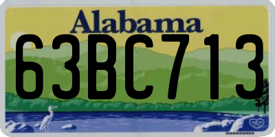 AL license plate 63BC713
