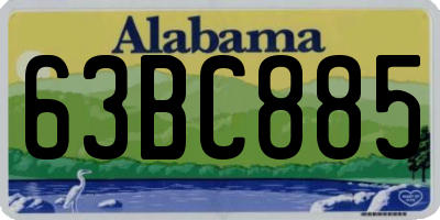 AL license plate 63BC885