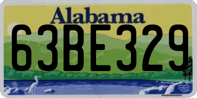 AL license plate 63BE329