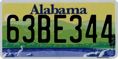 AL license plate 63BE344