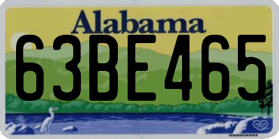 AL license plate 63BE465