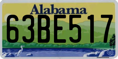 AL license plate 63BE517