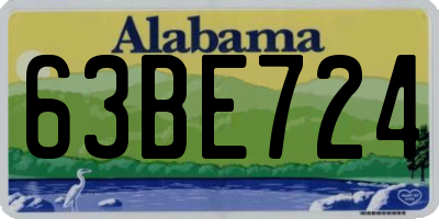 AL license plate 63BE724