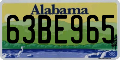 AL license plate 63BE965