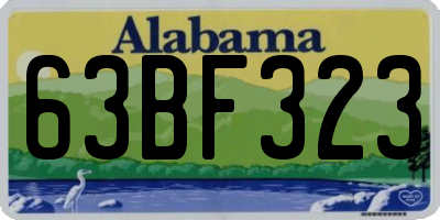 AL license plate 63BF323