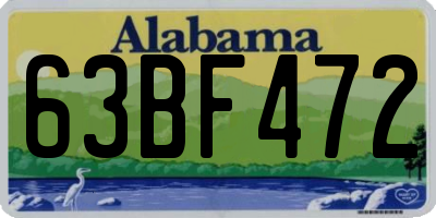 AL license plate 63BF472