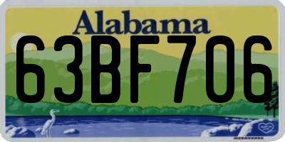 AL license plate 63BF706