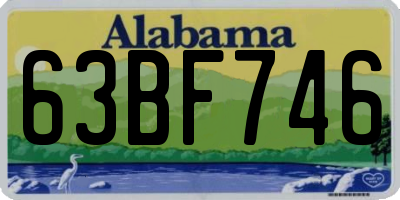 AL license plate 63BF746