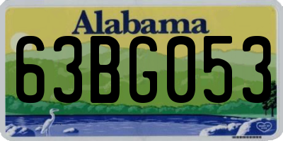 AL license plate 63BG053