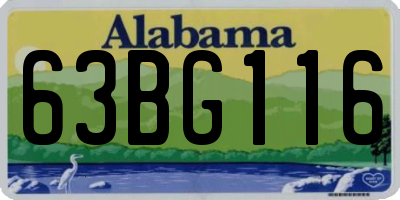 AL license plate 63BG116