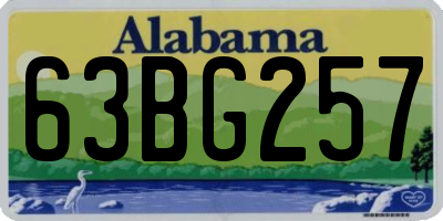 AL license plate 63BG257