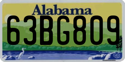 AL license plate 63BG809