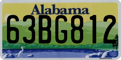 AL license plate 63BG812