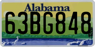 AL license plate 63BG848