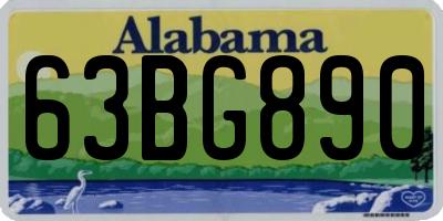 AL license plate 63BG890