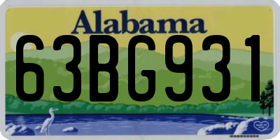 AL license plate 63BG931