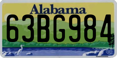 AL license plate 63BG984