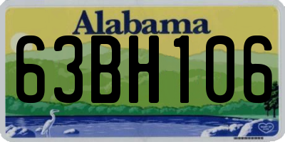 AL license plate 63BH106