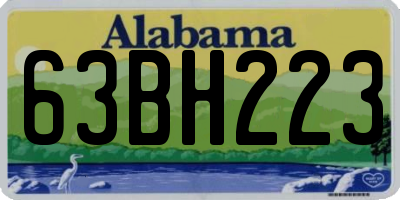 AL license plate 63BH223