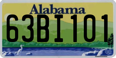 AL license plate 63BI101