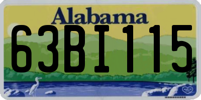 AL license plate 63BI115