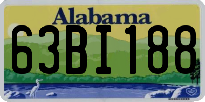 AL license plate 63BI188