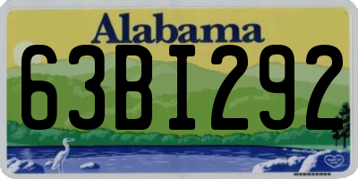 AL license plate 63BI292
