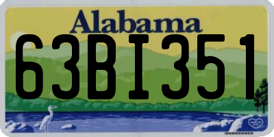 AL license plate 63BI351