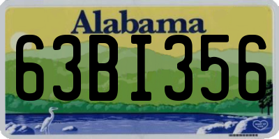 AL license plate 63BI356