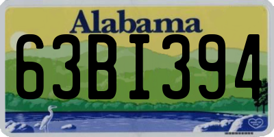AL license plate 63BI394