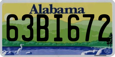 AL license plate 63BI672