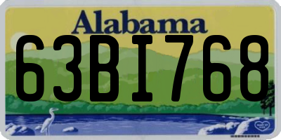 AL license plate 63BI768