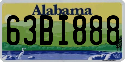AL license plate 63BI888