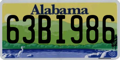 AL license plate 63BI986