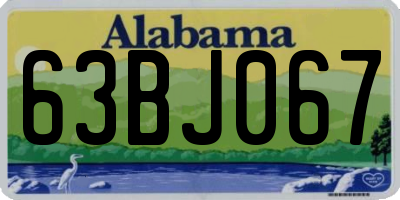 AL license plate 63BJ067