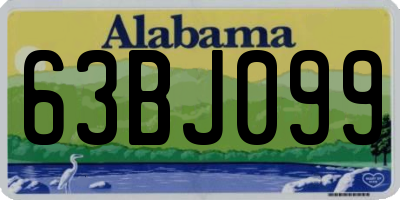 AL license plate 63BJ099
