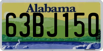 AL license plate 63BJ150