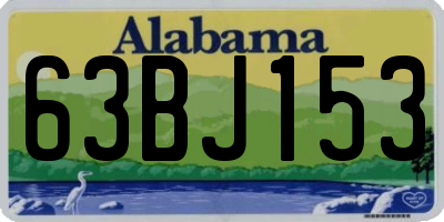 AL license plate 63BJ153