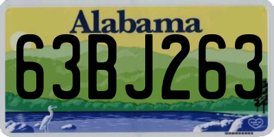 AL license plate 63BJ263