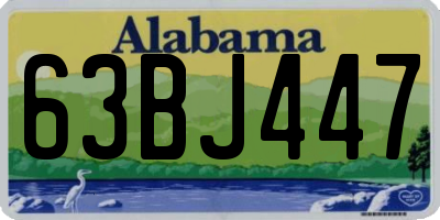 AL license plate 63BJ447