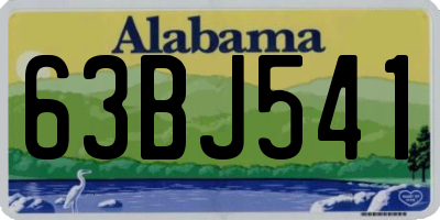 AL license plate 63BJ541