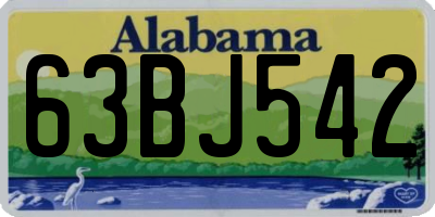 AL license plate 63BJ542