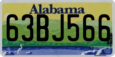 AL license plate 63BJ566