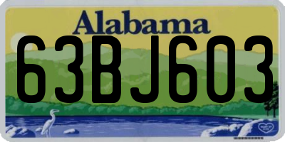 AL license plate 63BJ603