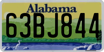 AL license plate 63BJ844